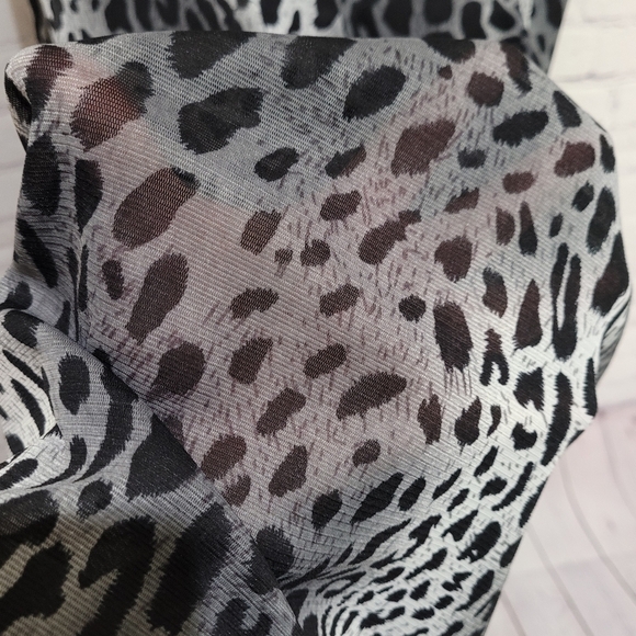 The Arte Women's Strapless Long Maxi Dress Cheetah Print Gray and‎ Black Size L - Picture 4 of 6